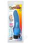 Jelly Caribbean Number 3 Jelly Realistic Vibrator With Clit Stimulator Waterproof 8in - Blue